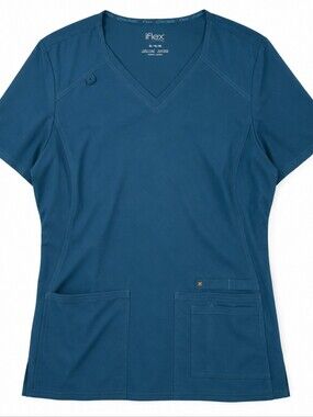 Cherokee iFlex Women's Teal V-Neck Short Sleeve Scrub Top Size: XL